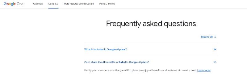 现在你只要订阅 Google AI Pro 以上方案即可免费和家庭成员共享我可以分享 Google AI 方案中包含的 AI 优势吗？Google AI Pro 方案的家庭方案成员无需额外付费即可享受 AI 优势和功能