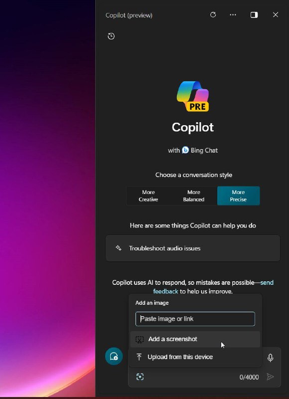 微软 Windows Copilot 现可截图提问去年 8 月份就有消息称，微软将为 Copilot 添加一项新功能，允许用户直接使用该工具截取屏幕截图