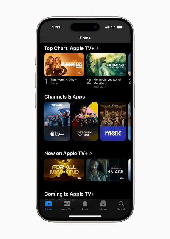 苹果 Apple TV 应用重新设计：界面更直观，电影 / 电视节目并入“商店”苹果官网发布新闻稿宣布推出重新设计的 Apple TV 应用程序，让用户更轻松地在苹果手机、智能电视、流媒体棒等观看节目、电影以及比赛