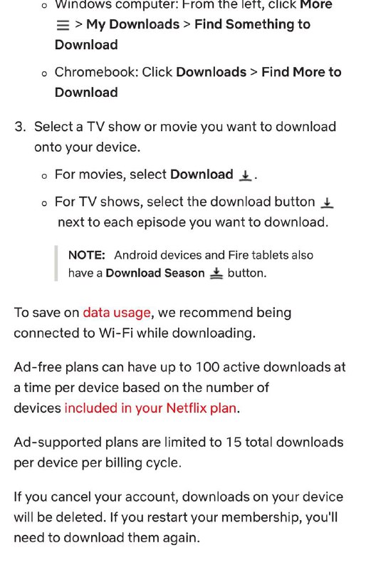 Netflix 正式提供 ad-plan 下载影片功能，但限制是一次在 2 台支援的装置上下载以及广告支援计画每个计费周期每台装置的总下载次数限制为 15 次