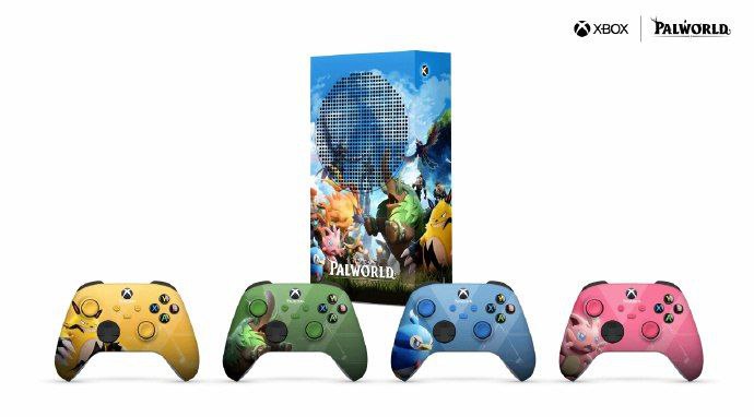 微软公布《幻兽帕鲁》限定主题 Xbox Series S 游戏机，暂不对外出售微软 Xbox 日前公布一款《幻兽帕鲁》限定主题 Xbox Series S 游戏机，以及四款限定手柄，分别印有四只不同的帕鲁图案，但是仅可通过官推抽奖获取