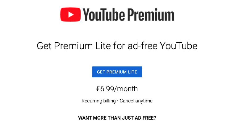 YouTube ‘Premium Lite’ subscription offers ad-free viewing for less