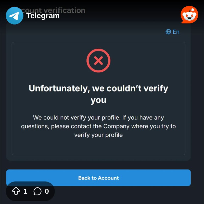 From the Telegram community on Reddit: Has anyone tried verifying their account on Fragment.com? I failed the verification process…