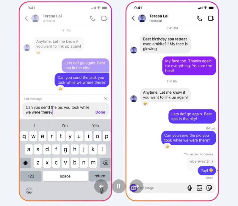 现在每个人都可以重新编辑他们的 Instagram 私信现在，Meta宣布Instagram将允许用户在发送15分钟后编辑他们的直接消息