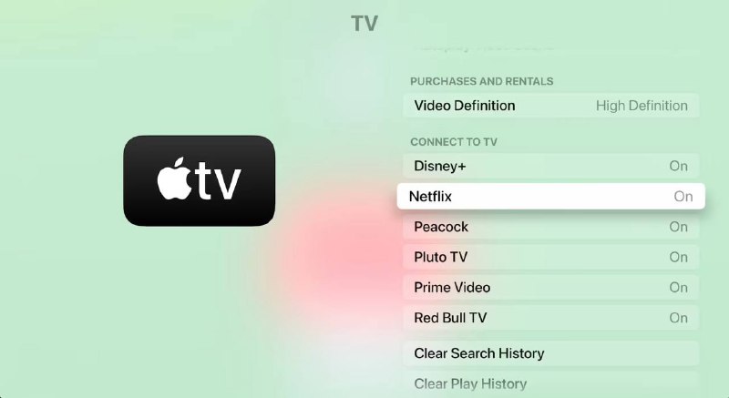 Apple TV app现在可以绑定Netflix账号，进行一站式浏览部分 Apple TV 4K 用户收到提醒，可将 Netflix 账户绑定到 Apple TV 应用，并在“继续观看”和“关注列表”中查看部分 Netflix 原创内容，如《鱿鱼游戏》和《怪奇物语》等