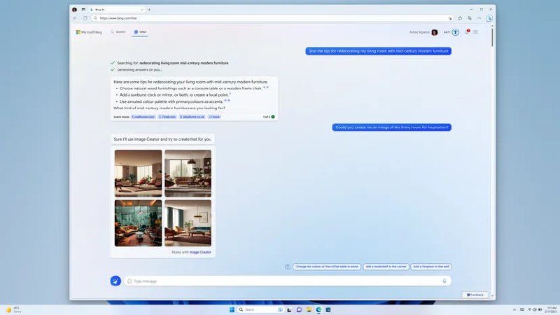 现在，微软的Bing聊天机器人允许您通过 OpenAI 的 DALL-E 创建图像微软今天将在必应搜索引擎中添加人工智能图像生成器
