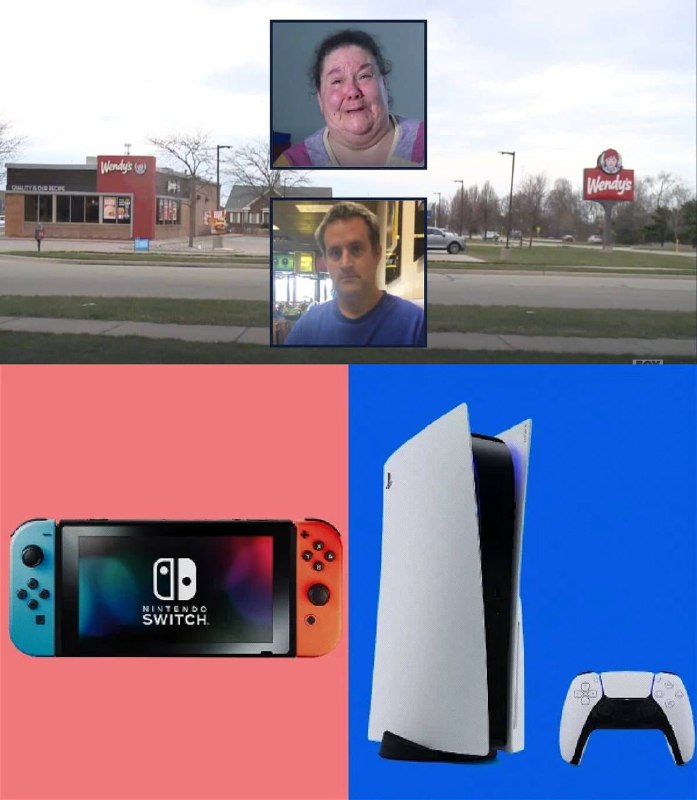 丈夫想要 PS5 但妻子订了 Switch 引发争执，丈夫拦车导致头部重创身亡美国密歇根州一位 44 岁母亲本月早些时候因涉及丈夫死于 Wendy’s 快餐店外被捕