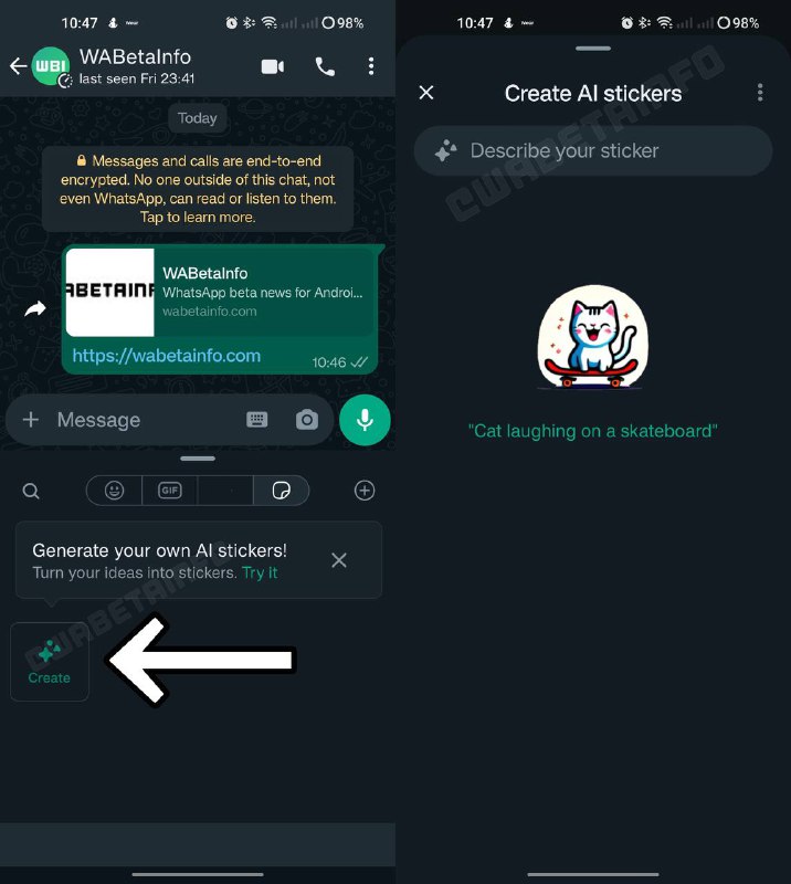 WhatsApp 开始测试人工智能生成的贴纸Meta旗下的WhatsApp已经开始测试一个新的AI生成的贴纸功能