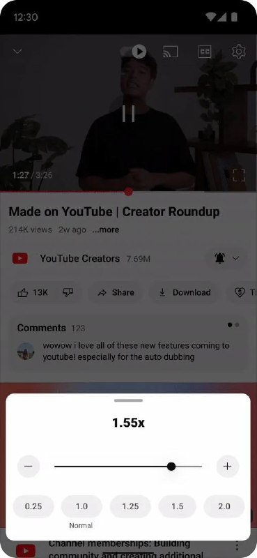 YouTube 推出全新迷你播放器、支持睡眠定时器、可调节播放速度以及更多功能YouTube 正式推出了它最近几个月一直在测试的几个更新，比如新的迷你播放器和几个设计更新