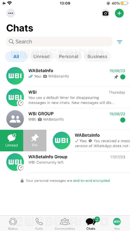 WhatsApp for iOS 新界面曝光，加入全新 Tab 功能来自 WABetaInfo 的消息，根据最新的 WhatsApp for iOS Beta 23.17.1.77，当中出现了全新的 WhatsApp UI 设计，它的改变相当大