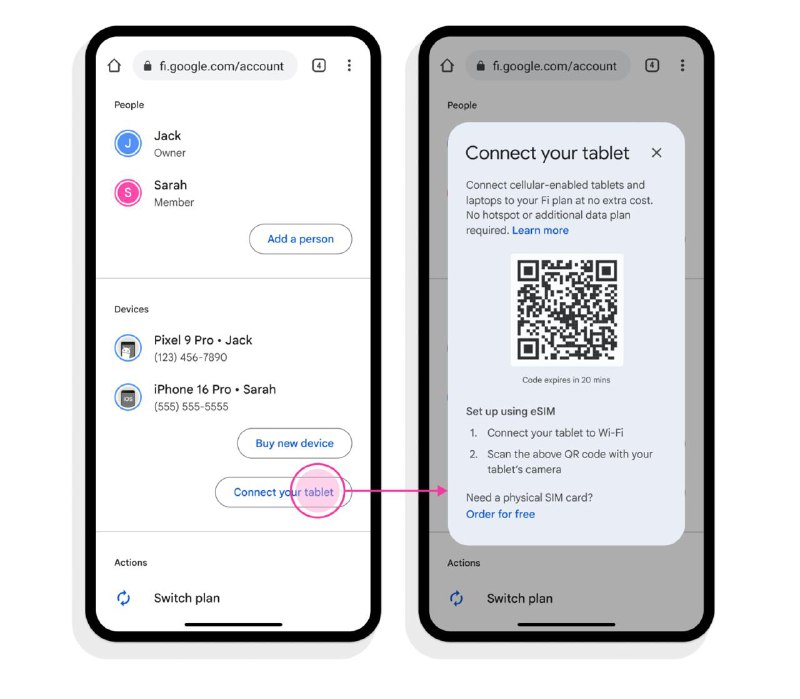 Google Fi 推出每月 35 美元的无限流量套餐和仅数据eSIM等除了新的无限 Essentials 计划，Google Fi 现有的计划也将进行一些升级