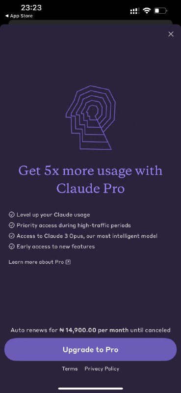 Claude 上架 AppStore 了，尼日利亚区价格  14900 NGNvia Foryou 092🗒 标签: #Claude📢 频道: @GodlyNews1🤖 投稿: @Godlynewsbot