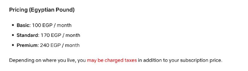 Netflix 上调多个地区的价格，包括埃及、卡塔尔、科威特以及克罗地亚价格如图🗒 标签: #Netflix📢 频道: @GodlyNews1🤖 投稿: @GodlyNewsBot