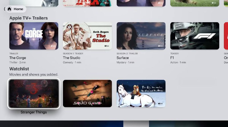 Apple TV app现在可以绑定Netflix账号，进行一站式浏览部分 Apple TV 4K 用户收到提醒，可将 Netflix 账户绑定到 Apple TV 应用，并在“继续观看”和“关注列表”中查看部分 Netflix 原创内容，如《鱿鱼游戏》和《怪奇物语》等