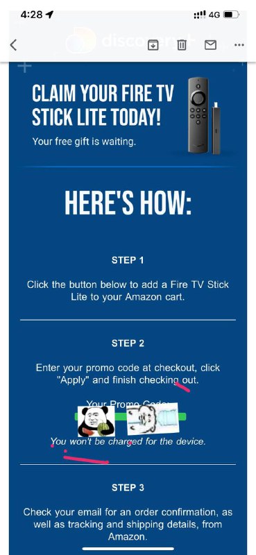 Fire TV Stick Lite有人收吗，出兑换码，在Amazon美区自行兑换，下单商品不会收取费用