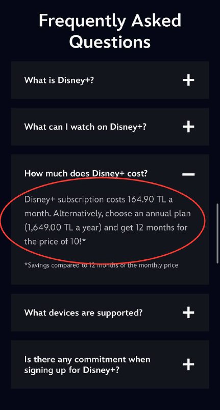 Disney+ 土耳其由 1,349.99 TL/年涨价至 1,649 TL/年，且疑似无法 App Store 内购via 匿名🗒 标签: #Disney #土耳其📢 频道: @GodlyNews1🤖 投稿: @GodlyNewsBot