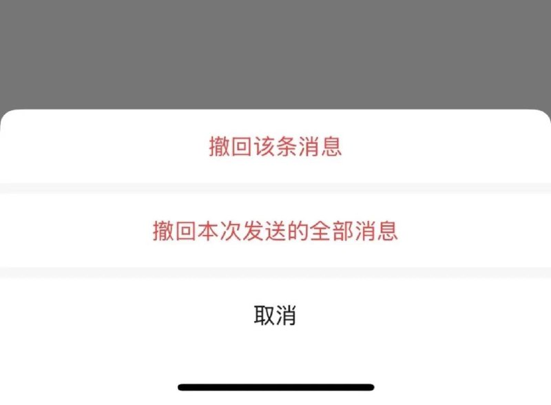 微信灰度测试「撤回本次发送的全部消息」可撤回的依旧是2分钟内发送的消息🗒 标签: #微信 📢 频道: @GodlyNews1🤖 投稿: @GodlyNewsBot