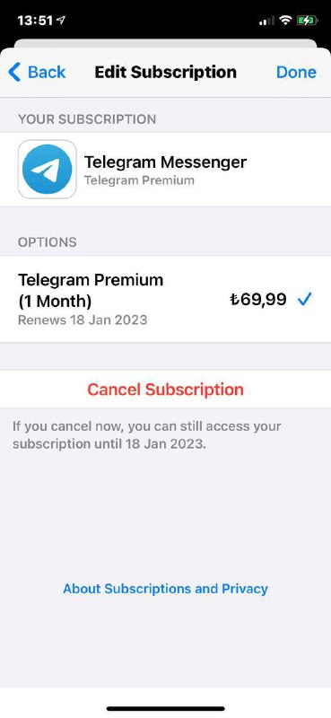 TG大会员 iOS 土耳其老用户已涨价via ㅤㅤㅤㅤㅤ ㅤㅤㅤㅤㅤ🗒 标签: #Telegram #土耳其📢 频道: @GodlyNews1🤖 投稿: @GodlyNewsBot