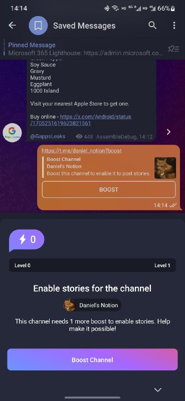 Telegram 的频道加速功能居然可以给自己的频道加速via Danielbility🗒 标签: #Telegram 📢 频道: @GodlyNews1🤖 投稿: @GodlyNewsBot
