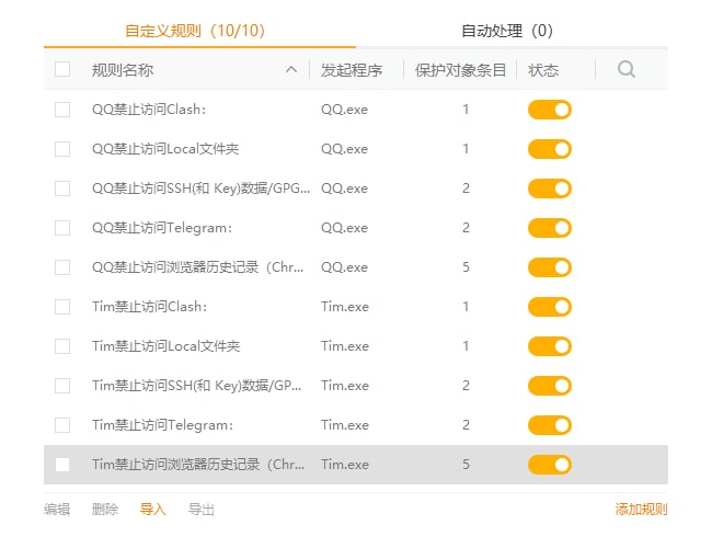 更新:- 增加了WeChat.exe的拦截- 增加了QQProtect.exe的拦截
