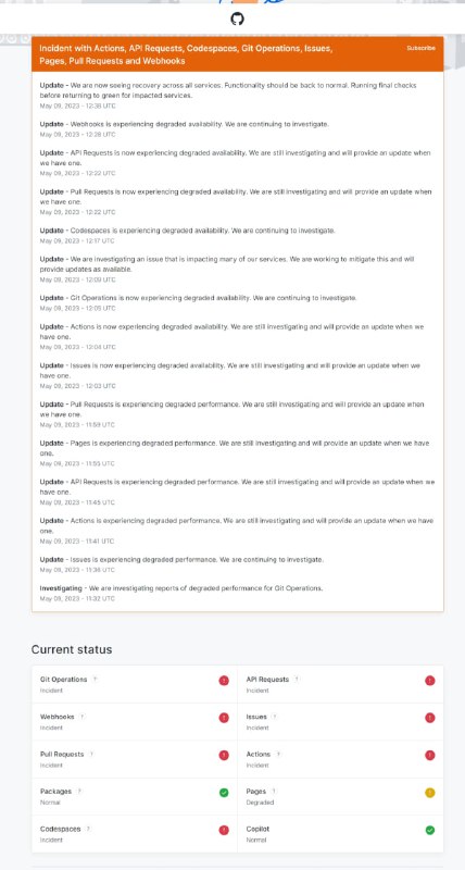 Github 寄了！