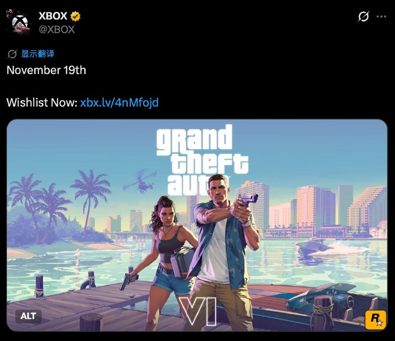 《GTA 6》开始宣发了，这次应该不会再跳票了吧🫠