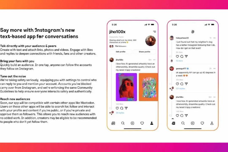 Instagram 推出与 Twitter 相似功能的软件与其竞争🗒 标签: #Instagram #Twitter📢 频道: @GodlyNews1🤖 投稿: @GodlyNewsBot