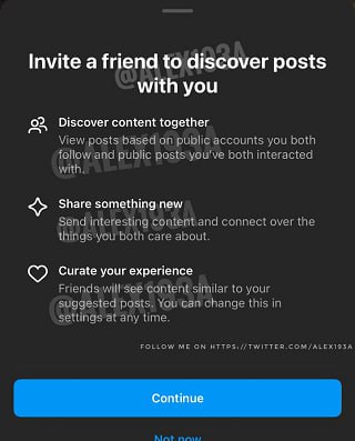 Instagram 正在测试新元素“一起发现内容，使您能够查看来自您和朋友共同关注的帐户的内容提要，这是提高参与度的另一种方式