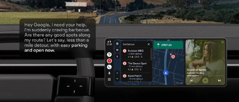 Gemini 现在可在Android Auto上使用Android Auto是 Google 推出的 车载投屏与助手系统从今天起，谷歌开始向 Android Auto 用户推出其 Gemini AI 助手，让司机可以使用一个“真正的对话式”语音助手，帮助导航、发信息和处理各种事务