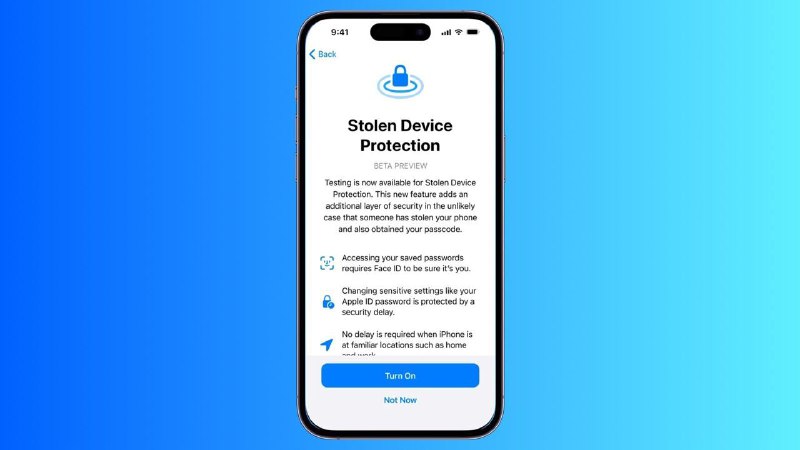 iOS 17.3 Beta 为 iPhone 新增了失窃设备保护功能今天开始向开发者推出的首个iOS 17.3测试版包含了一个新的“被盗设备保护”功能，旨在为你的iPhone被盗且设备密码也被获取的情况下增加一层额外的安全保护