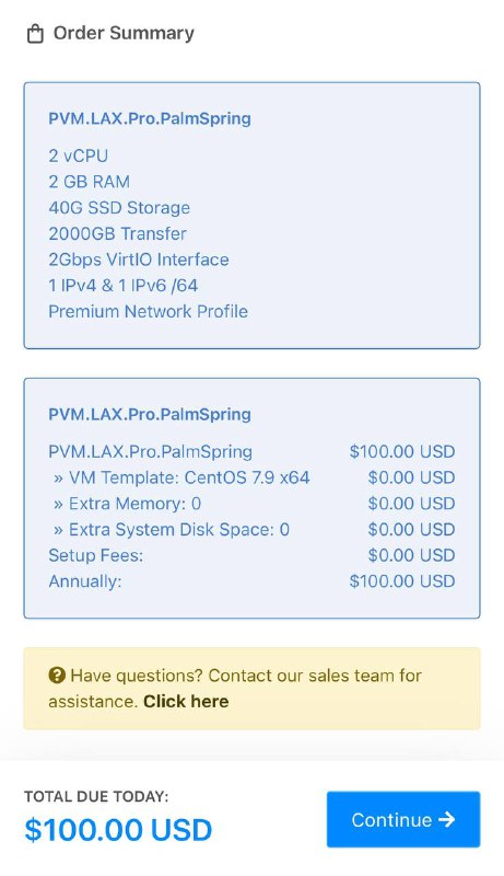DMIT $100夏促补货，比$159少1TB流量，口子小3GbpsPVM.LAX.Pro.PalmSpring2 vCPU2 GB RAM 40G SSD Storage2000GB Transfer2Gbps VirtIO Interface1 IPv4 & 1 IPv6 /64Premium Network Profile洛杉矶 CN2