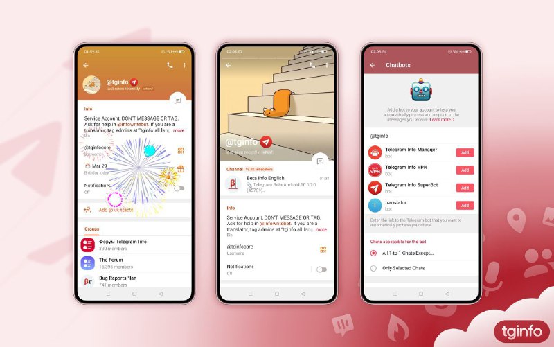 Android 和 iOS 版 Telegram 已更新至版本 10.10今天，Telegram 发布了第二次三月更新