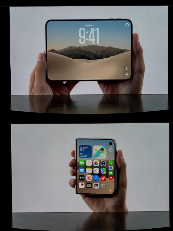 折叠屏iPhone Duo 搭载A20 Pro芯片和自研调制解调器C2，仅支持eSIM两侧均配备电池，定制算法使其协同工作