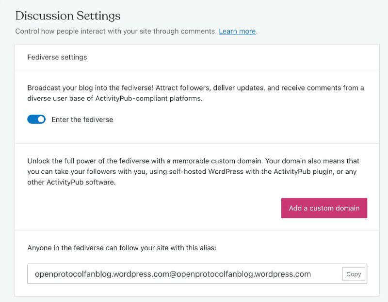 WordPress现在提供对ActivityPub的官方支持今天，WordPress.com发布了一个官方的ActivityPub插件，博客和其他出版商使用WordPress来托管他们的网站，现在可以使用它来加入这个多样化的论坛