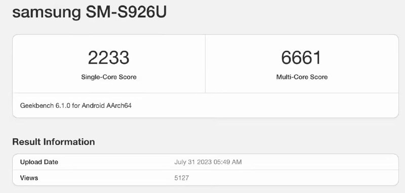 高通骁龙 8 Gen 3 for Galaxy 处理器最新多核跑分曝光，提升幅度高达 49%根据 X 用户 Revegnus 爆料，骁龙 8 Gen 3 for Galaxy 在 Geekbench 6 的多核测试中获得了 7,400 分