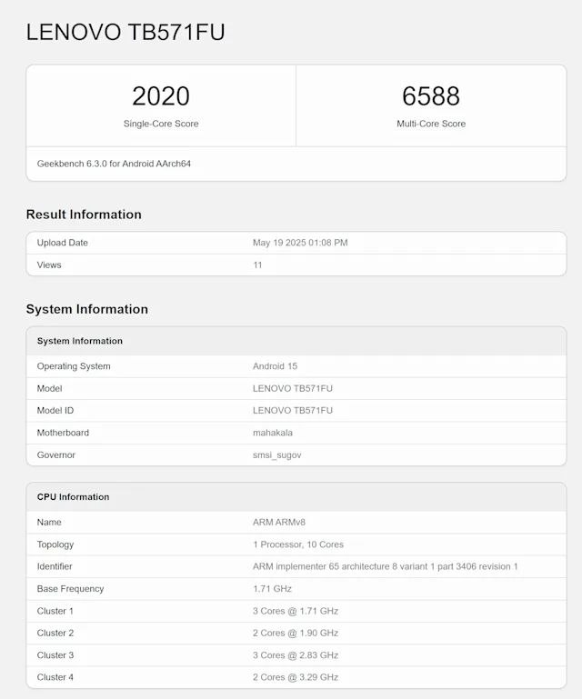 Lenovo 自研5nm处理器SS1101 跑分流出，CPU 水平与骁龙8 Gen 2 相近根据最新流出的Geekbench 6 跑分结果，这款5nm 处理器的CPU 水平和骁龙 8 Gen 2、天玑8400 比较接近