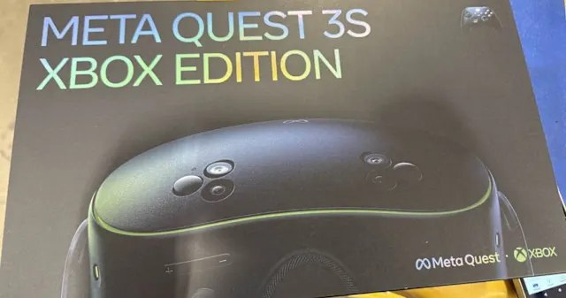 Xbox联动版Meta Quest 3S流出：含Xbox 手柄和3 个月XGP Ultimate日前有人在X 上放出了Xbox 版Meta Quest 3S 的包装照片