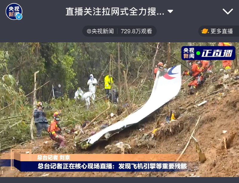 现场发现飞机引擎等重要残骸