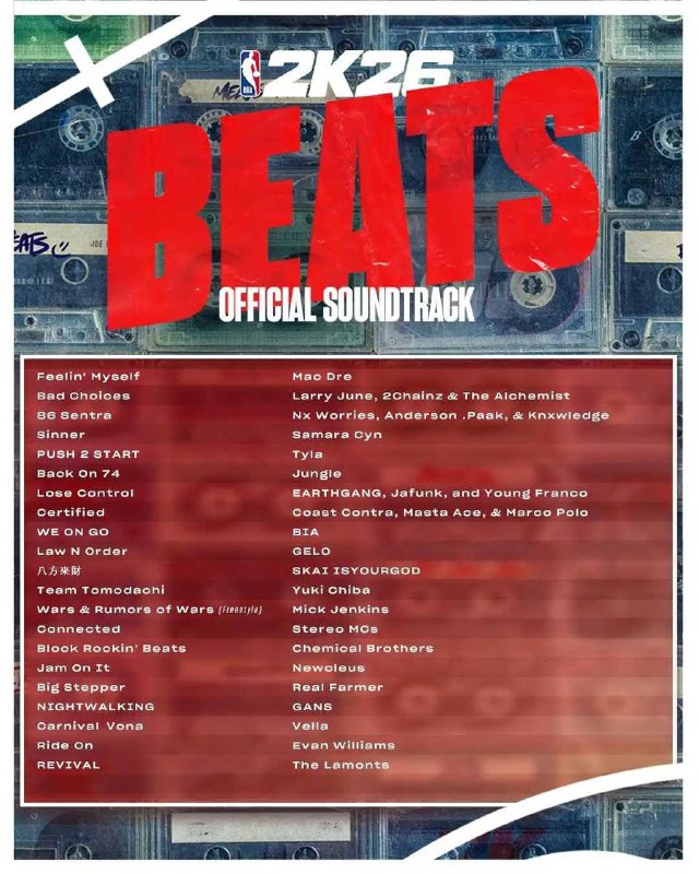 《NBA 2K26》原声带收录《八方来财》，系该曲单中唯一一首中文歌曲🗒 标签: #NBA2K📢 频道: @GodlyNews1🤖 投稿: @GodlyNewsBot