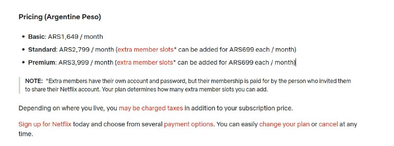 阿根廷 Netflix 涨价，此前为999、1699、2399（税前）🗒 标签: #Netflix #涨价📢 频道: @GodlyNews1🤖 投稿: @GodlyNewsBot