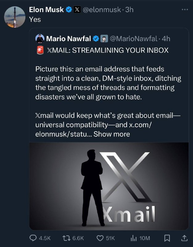 马斯克计划在𝕏 推出邮箱和搜索引擎服务