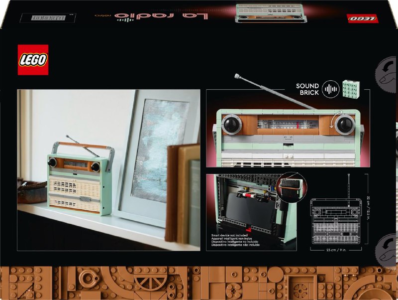 乐高新推出的复古收音机积木只供欣赏用乐高即将推出一款新的复古收音机组装模型，这款模型仿造了经典的便携式音响系统