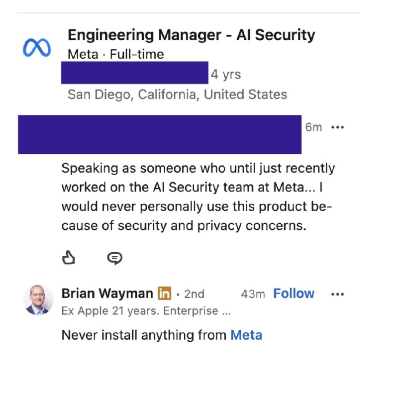 Muse 零日漏洞：恶意软件可劫持 Mac 版 Muse一名本月离开 Meta 的 Meta AI 安全工程经理表示，鉴于安全和隐私方面的担忧，他绝不会使用 Muse