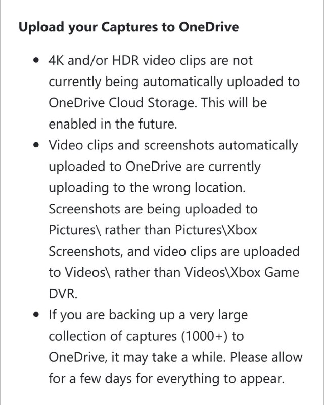 Xbox 锦集将支持自动上传到 OneDrive 云存储Microsoft正在开发一项功能，该功能将允许Xbox所有者自动将他们的屏幕截图和剪辑上传到OneDrive