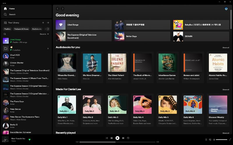 Spotify 桌面端似乎又换 UI 了，资源库被放到左边，还能够展开via Danielbility🗒 标签: #Spotify📢 频道: @GodlyNews1🤖 投稿: @GodlyNewsBot