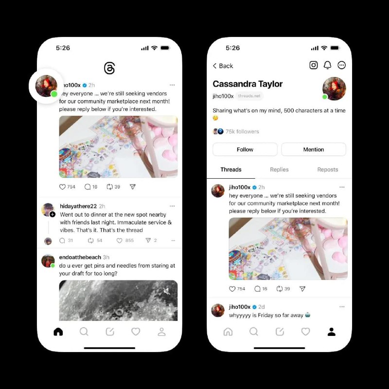 Threads 现在会向其他人显示你的在线状态Threads 是 Meta 的一个社交平台，自从去年推出以来增加了很多新功能