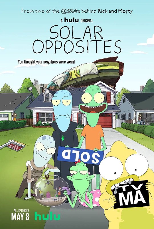 #影视推荐《外星也难民 Solar Opposites》含Rick量100%从主角一张嘴就听出了Rick的味道，查阅后发现也是主创Justin Roiland为其配音