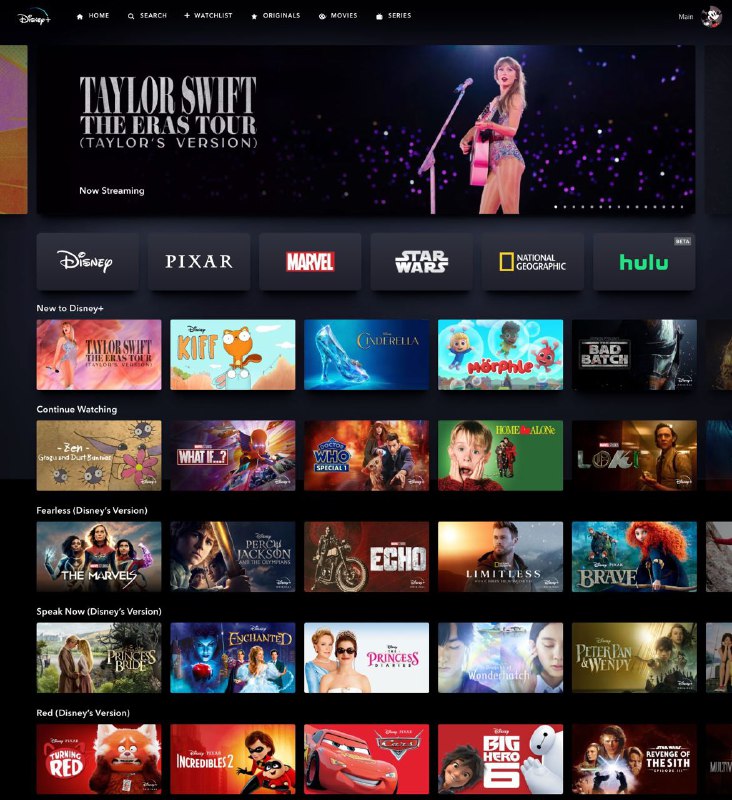 Taylor Swift 的《时代巡回演唱会》流媒体首映占领了Disney+首页《泰勒・斯威夫特：时代巡回演唱会》将于太平洋时间3月14日下午6点在Disney+上线，这位巨星将接管首页