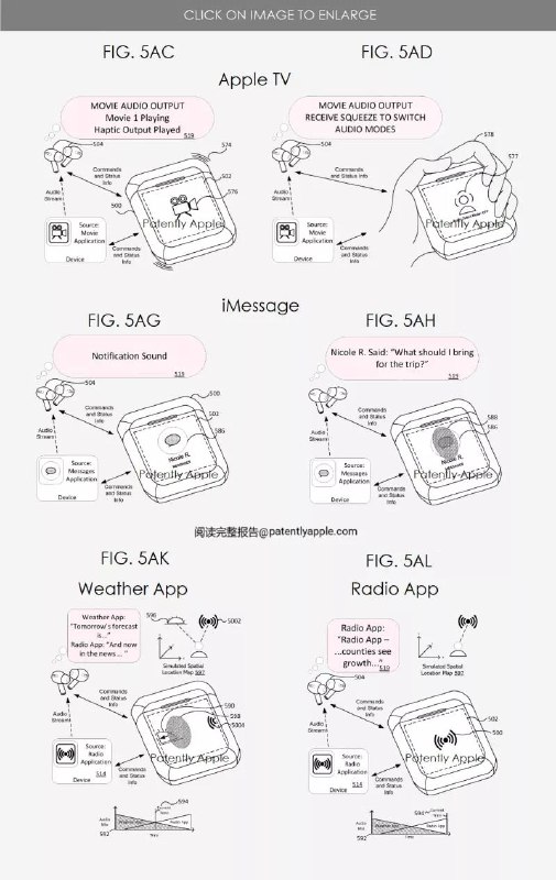 苹果 AirPods 新专利，充电盒带屏幕未来的 AirPods 充电盒可能会拥有丰富的功能，近日美国专利商标局（USPTO）公示了一项来自苹果公司的专利申请，一款重新设计的 AirPods Pro 充电盒