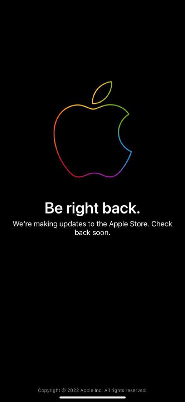 Apple Store 开始维护了，是骡子是马待会见分晓🗒 标签: #Apple #iPad📢 频道: @GodlyNews1🤖 投稿: @GodlyNewsBot